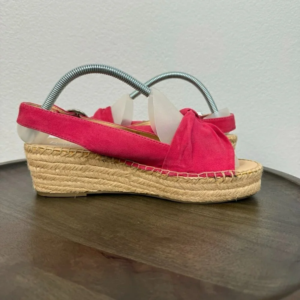 Franco Sarto Women's Pirouette Espadrille Bow Tie Slingback Wedge Sandal 9.5M